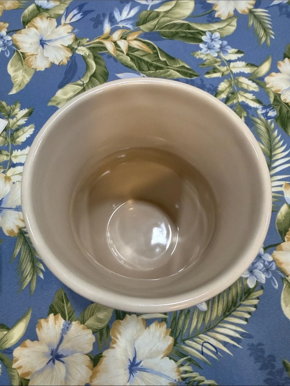 Longaberger Cream Glossy Ceramic Vase